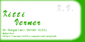 kitti verner business card